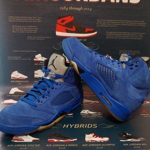 Jordan 5 Blue suede! Size 8.5 M